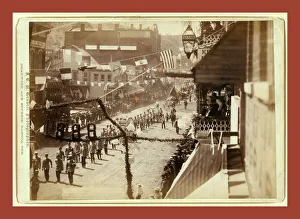 People Of Deadwood Celebrating Completion Of A Stretch Of Railroad