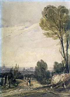 Pere Lachaise Cemetery, Paris, 1825. Watercolour by Richard Parkes Bonington Pere Lachaise Cemetery, Paris, 1825. Watercolour by Richard Parkes Bonington
