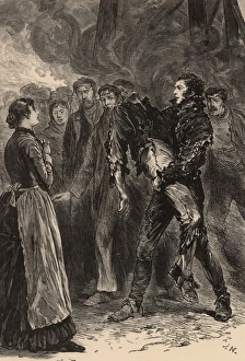At the Pits Mouth: A coal miners wife waits anxiously to see if her husband At the Pits Mouth: A coal miners wife waits anxiously to see if her husband