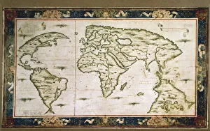 Planisphere by Nicolas Desliens, 1566 Planisphere by Nicolas Desliens, 1566