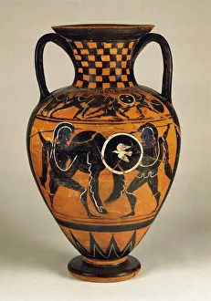 Pontic amphora depicting fighting warriors Pontic amphora depicting fighting warriors