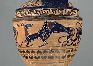 Pontic amphora depicting a hyena attacking a gazelle. Paris Painter, 550-540 B.C Pontic amphora depicting a hyena attacking a gazelle. Paris Painter, 550-540 B.C