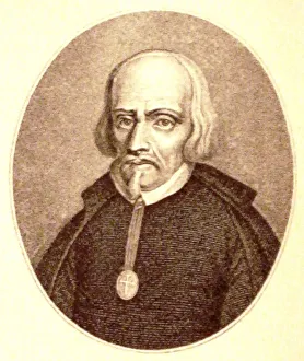 Portrait engraving of Pedro Calderon de la Barca y Henao (1600-1681) poet and dramatist Portrait engraving of Pedro Calderon de la Barca y Henao (1600-1681) poet and dramatist