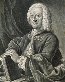 Portrait of Georg Philipp Telemann, German composer and organist, engraving Portrait of Georg Philipp Telemann, German composer and organist, engraving