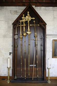 Procession crosses in Amiens cathedral sacristy Procession crosses in Amiens cathedral sacristy