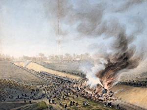 Railway catastrophe Bellevue, 8 May 1842. Packed train travelling from Versailles to Paris Railway catastrophe Bellevue, 8 May 1842. Packed train travelling from Versailles to Paris