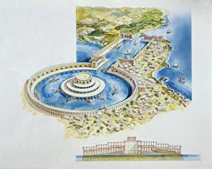 Reconstruction of the two Punic ports, Tunisia, Carthage (UNESCO World Heritage List Reconstruction of the two Punic ports, Tunisia, Carthage (UNESCO World Heritage List