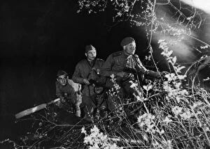 Red army soldiers on night reconnaisance on the first baltic front, world war 2, june 1944