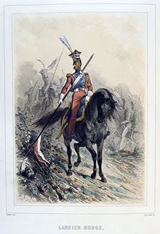 Red Lancer. From Napoleon 1er et la Garde Imperiale by Eugene Fieffe, Paris, 1858 Red Lancer. From Napoleon 1er et la Garde Imperiale by Eugene Fieffe, Paris, 1858