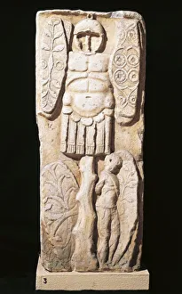 Relief depicting war trophy and prisoner Relief depicting war trophy and prisoner