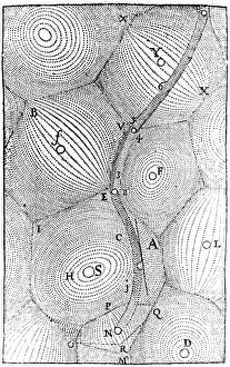 Rene Descartes' universe showing matter filling it collected in vortices with Rene Descartes' universe showing matter filling it collected in vortices with