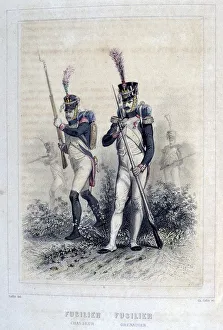 Riflemen of the Light Cavalry and the Grenadiers. From Napoleon 1er et la Garde Imperiale Riflemen of the Light Cavalry and the Grenadiers. From Napoleon 1er et la Garde Imperiale