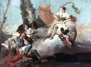 Rinaldo Enchanted by Armida', 1742. Painting by Giovanni Battista Tiepelo (1696-1770) Rinaldo Enchanted by Armida', 1742. Painting by Giovanni Battista Tiepelo (1696-1770)