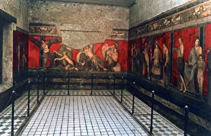 Ritual frescoes in the Initiation Chamber, Villa of the Mysteries, Pompei, Italy Ritual frescoes in the Initiation Chamber, Villa of the Mysteries, Pompei, Italy