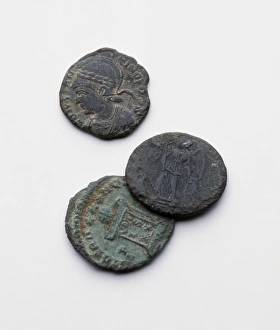 <b class=qtipBold><figcaption>Three Roman coins, 2nd century</figcaption></b><br><em>© Dorling Kindersley/UIG</em> Three Roman coins, 2nd century