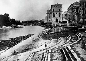 Images Dated 26th November 2007: Rome. Port Of Ripetta On The Tiber. 1860