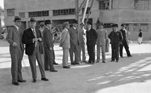 Royal Commission visiting Jaffa Custom House, 1936
