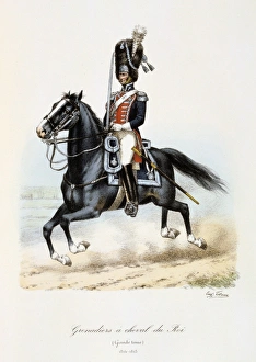 Royal Mounted Black Grenadier, 1814-1815. From Histoire de la maison militaire du Royal Mounted Black Grenadier, 1814-1815. From Histoire de la maison militaire du