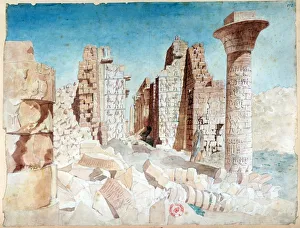 Ruins in the Karnak temple complex at Thebes (Luxor). Nestor l'Hote (1804-1842) Ruins in the Karnak temple complex at Thebes (Luxor). Nestor l'Hote (1804-1842)