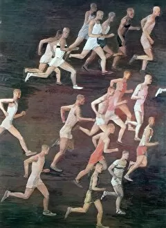 Images Dated 30th March 2014: Running, Alexander Alexandrovich Deyneka (Dieneka - 1899-1969) Russian modernist