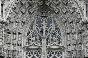 Saint Gatien cathedral gable and tympanum Saint Gatien cathedral gable and tympanum