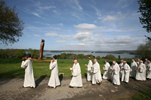 Saint-GuAZnolAZ procession at LandAZvennec abbey Saint-GuAZnolAZ procession at LandAZvennec abbey