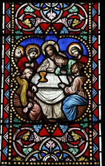 Images Dated 26th February 2000: Saint-Samson cathedral stained glass