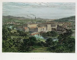 Wool Gallery: Saltaire, model textile factory and town near Bradford, Yorkshire, England. Founded by Titus Salt