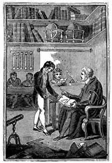 Schoolmaster and pupils