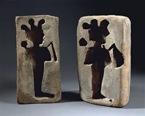 Two sculptor moulds of Osiris figure, from Abydos Two sculptor moulds of Osiris figure, from Abydos