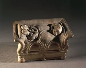 Sculpture known as The Bordeaux Lovers, terracotta Sculpture known as The Bordeaux Lovers, terracotta