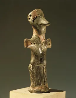 Serbia, Vinca, Anthropomorphic idol, neolithic period, Vinca culture, terracotta Serbia, Vinca, Anthropomorphic idol, neolithic period, Vinca culture, terracotta