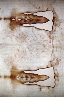 Detail of Shroud of Turin in Basilica di Maria Ausiliatrice