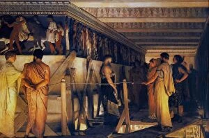 British Art Gallery: Sir Lawrence Alma-Tadema, Phidias showing the Parthenon Frieze to his Friends, Sir