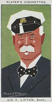Sir Thomas J. Lipton Bart Players Cigarette Card by Alick P.F. Ritchie. 1926, Sir Thomas J Sir Thomas J. Lipton Bart Players Cigarette Card by Alick P.F. Ritchie. 1926, Sir Thomas J