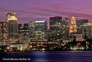 Skyline At Night, Boston, Massachusetts Skyline At Night, Boston, Massachusetts