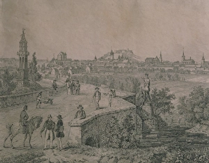 Slovakia, Pressburg (now Bratislava), View of the city Slovakia, Pressburg (now Bratislava), View of the city