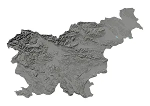 Slovenia Gallery: Slovenia, Relief Map
