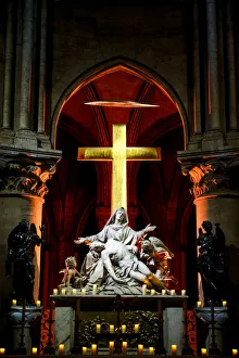 Sound and light show at Notre Dame cathedral, Paris, France Sound and light show at Notre Dame cathedral, Paris, France