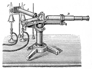 Spectroscopic apparatus used by used by Robert Wilhelm Bunsen (1811-1899) and Gustav Spectroscopic apparatus used by used by Robert Wilhelm Bunsen (1811-1899) and Gustav