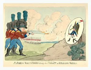 St. Jamess Volunteers Firing At A Target At Kilburn Wells St. Jamess Volunteers Firing At A Target At Kilburn Wells