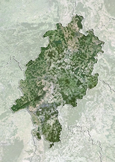 State of Hesse, Germany, True Colour Satellite Image State of Hesse, Germany, True Colour Satellite Image