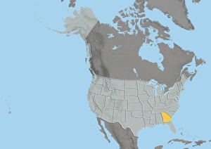 Georgia Gallery: State of Western Virginia, United States, Relief Map