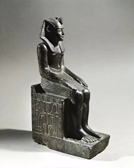 Statue of Pharaoh Neferhotep I. Microgabbro, from El Fayum