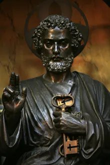 Statue of Saint Peter in Saint-Joseph-des-Carmes church Statue of Saint Peter in Saint-Joseph-des-Carmes church