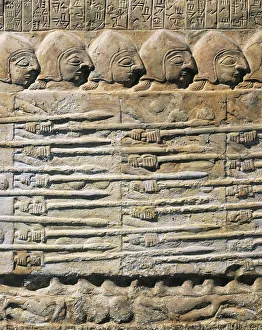 Detail of Stele of Vultures depicting troops of king Eannatum conquering Umma Detail of Stele of Vultures depicting troops of king Eannatum conquering Umma