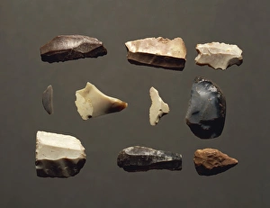 Stone arrowheads and scrapers, from valleys of Natisone, Friuli-Venezia Giulia Region Stone arrowheads and scrapers, from valleys of Natisone, Friuli-Venezia Giulia Region