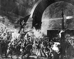 Images Dated 21st March 2014: The storming of the winter palace in st, petersburg during the great october revolution 1917