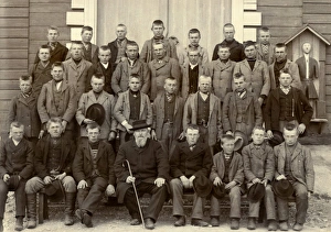 <b class=qtipBold><figcaption>Students And Their Headmaster</figcaption></b><br>United States: c. 1885. A rough and tough looking group of male students with a headmaster to match.<br><em>© Underwood Archives/UIG</em> Students And Their Headmaster