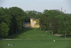 Sweden, Stockholm, Stora Pelousen, the lawns stretching down from Koppartalten to Sweden, Stockholm, Stora Pelousen, the lawns stretching down from Koppartalten to